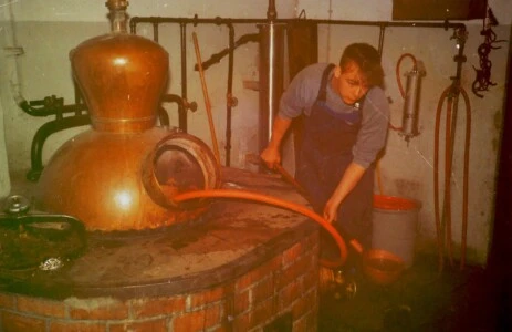 Martin Sigel ca. 1994 am alten Kessel
